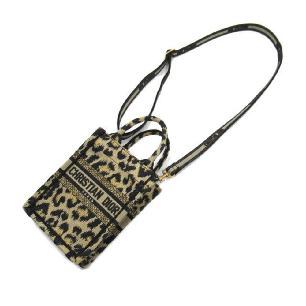 Dior Book Tote Phone Bag Shoulder Bag canvas embroidery brown - Picture 5 of 10